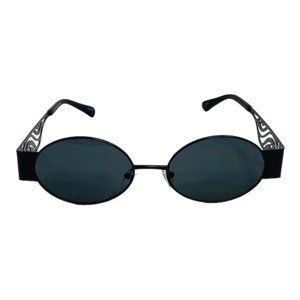 6046 | Black Oval Lens Sunglasses